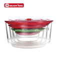 Vacuum Glass Food Container with Customized Decal Pattern